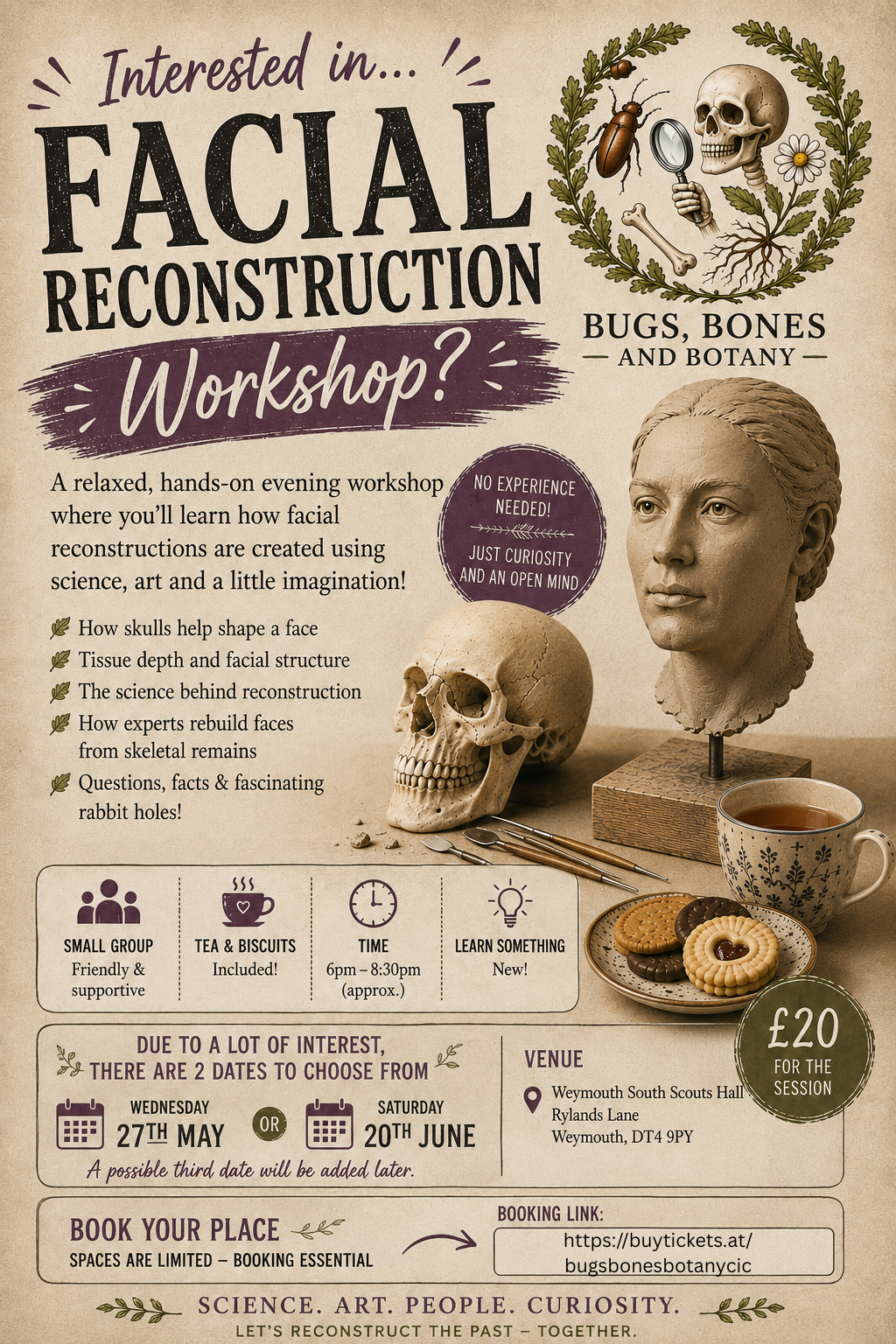 Facial Reconstruction Workshops - LIVE!